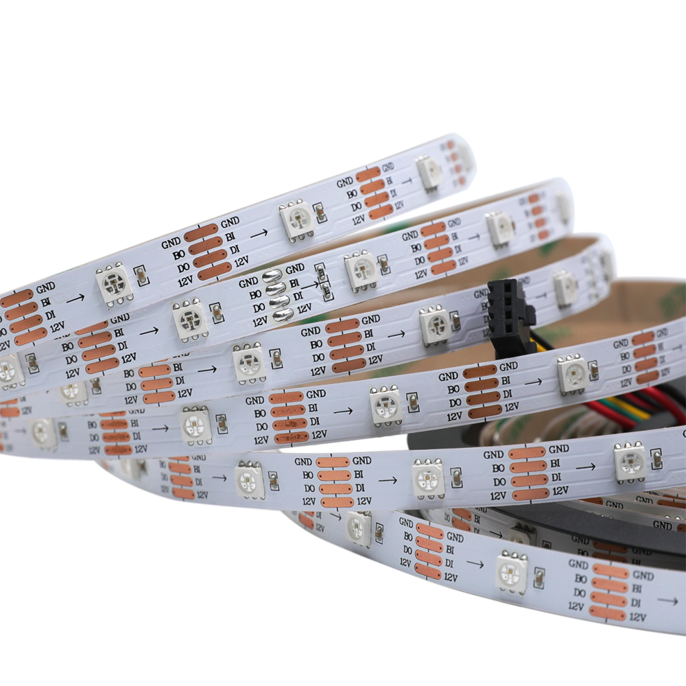 DC12V CS8812 5050SMD RGB, Breakpoint continue 150 LEDs Individually Addressable Digital Strip Lights, Waterproof Dream Color Programmable Flexible LED Ribbon Lights DC12V CS8812 5050SMD RGB, Breakpoint continue 150 LEDs Individually Addressable Digital Strip Lights, Waterproof Dream Color Programmable Flexible LED Ribbon Lights
